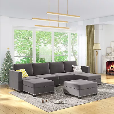 Modular Sectional Sofa With Storage SpaceCouch With Adjustable Back And Armrest • $849.99