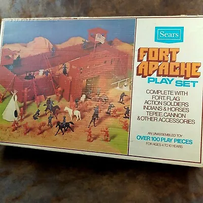 Vintage 1970s Sears Fort Apache Marx Play Set In Box #59841 • $329.95