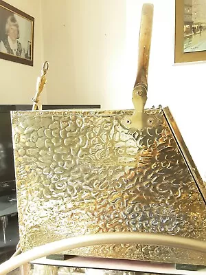 Antique Brass Coated Coal Box  • £22.99