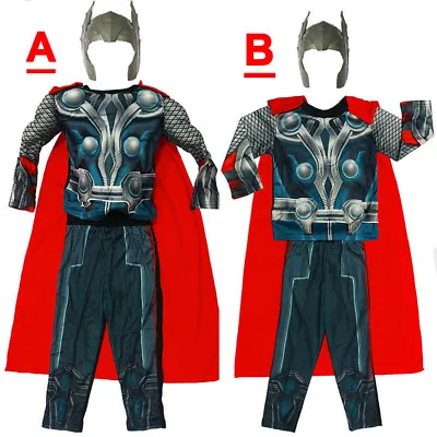 New Size 2-12 Kids Costumes Muscle Boys Thor Avenger Mask Gift Marvel Party  • $32.50