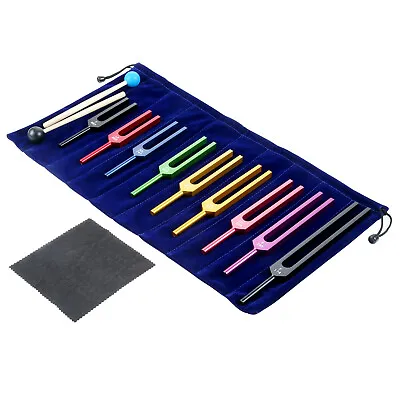 9Pcs Solfeggio Tuning Fork Set For Medical Healing Sound Therapy DNA Repair Tool • $58.30
