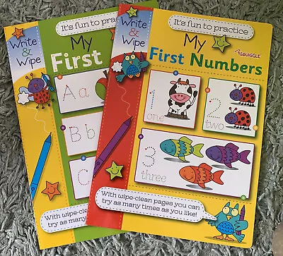 £2.89 • Buy My First Numbers & ABC Write & Wipe Book - Fun Books 4 Kids No Mess