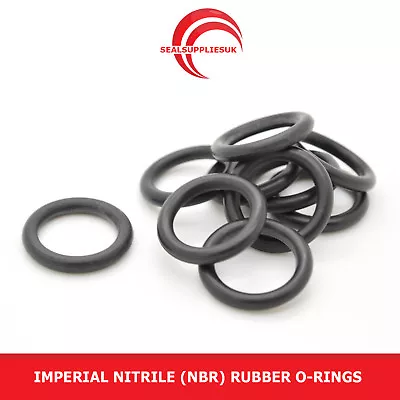 Imperial Nitrile Rubber NBR O Ring Seals 1.78mm Cross Section BS004-BS517-UK SUP • £2