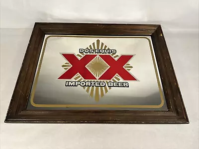 Vintage Dos Equis Xx Beer Bar Mirror Pub Sign Man Cave Bar Wall Decor-very Nice • $99.99