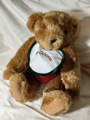 Authentic Vermont 16 Inch Teddy Bear First Christmas Baby Gift W/ Clothing • $35