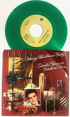 Elvis Presley Merry Christmas Baby RCA PB-14237 Green Vinyl W/Sleeve  Promo • $9.99