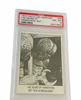 Monster Die Laughing 1973 Topps Universal Horror Card PSA 8 Island Earth Mutant • $200
