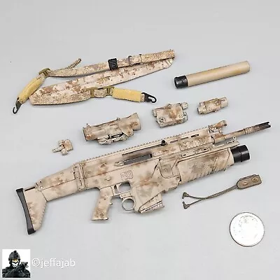 1:6 Scale Soldier Story Navy SEAL Voodoo AOR1 Camo SCAR-H Rifle For 12  Figures • $29.99