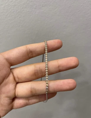 $40 • Buy Pandora Sparkling Tennis Bracelet Adjustable CZ Champagne Crystal Silver