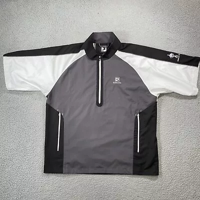 FootJoy Mens Large Windshirt 1/2 Zip Golf Gray Serrano Cup 2018 Logo • $22.50