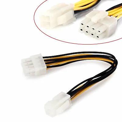 8 Pin EPS Male To P4 ATX 4 Pin Female PSU Cable Power Supply Adapter 4 Inch • $3.64