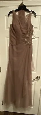 Montage By Mon Cheri Dress Size 8 Beige With Beads  • $85