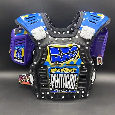 Vintage AXO Pentagon Motocross Chest Protector Adult Size Blue Purple • $79.99