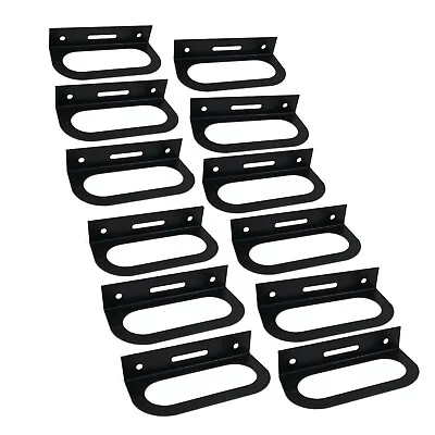 (Pack Of 12) Black Metal Light Mounting Bracket For 6  Oval LED Brake Tail Light • $49.99