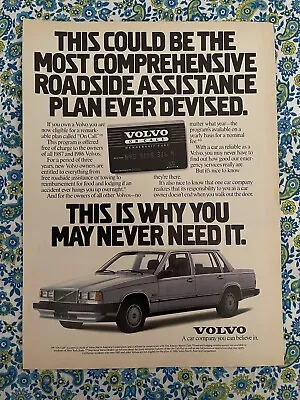 Vintage 1987 Volvo On Call Roadside Assistance Print Ad • $6.40