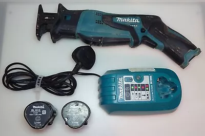 Makita Reciprocating Saw 10.8v JR102D With Batteries Blades Charger And Case • £89.99