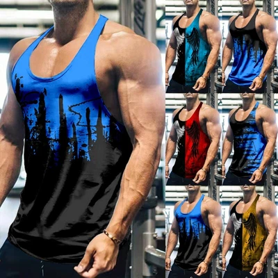 £8.75 • Buy Mens Vest Racerback Tank Top Men Sleeveless Beach Comfy Scoop Neck Tops Sports