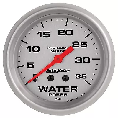 AutoMeter 200773-33 Marine Mechanical Water Pressure Gauge • $94.29