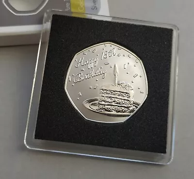 Happy 18th Birthday Silver Plated Commemorative Coin / Gift / Present • £8.99