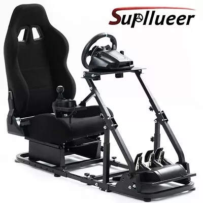 Supllueer G29 Racing Simulator Cockpit With Black Seat Fit Logitech G923 G920 • £259.99