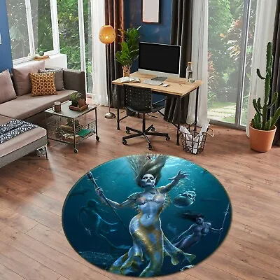 3D Mermaid Sea ZHUA086 Game Non Slip Rug Mat Photo Carpet Tom Wood Zoe • $176.14