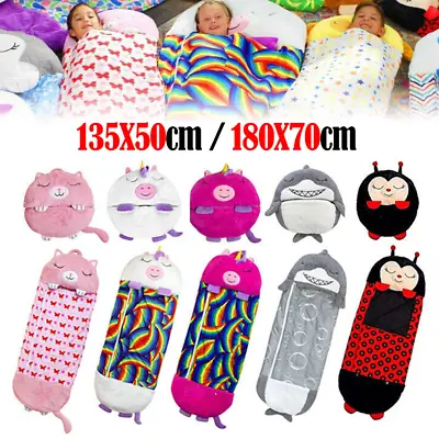 Sleeping Bag Happy Napper Kids Children Blanket Winter Fluffy Warm Nappers Gift • $20.50