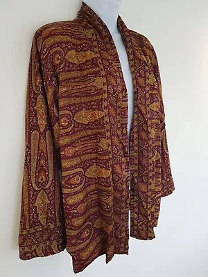 Reversible Jacket Paisley Vintage Boho Folk Indian Festival Satin Hippie Paisley • £45