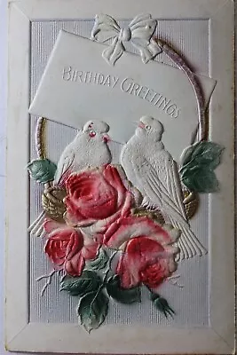 Greetings Birthday Postcard Old Vintage Card View Standard Souvenir Postal Post • $0.50