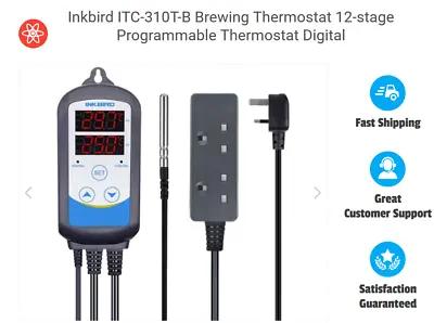 £20 • Buy Inkbird Digital Thermostat Hydroponics Heating Temperature Controller Timer 220V