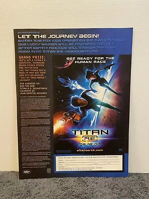 Titan AE Movie Advertisement Sweepstakes Rare Titan A.E. Grand Prize Winner • $14.99