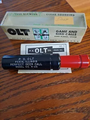 Vintage P.S. Olt Perfect Deer Call Model No. R- 25 W/Box And Instructions VGC • $13.99