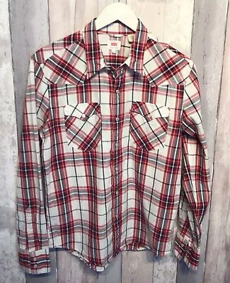 Levis Check Shirt Western Cowboy Style Medium / Small Pit To Pit 21 Inch • £14.99