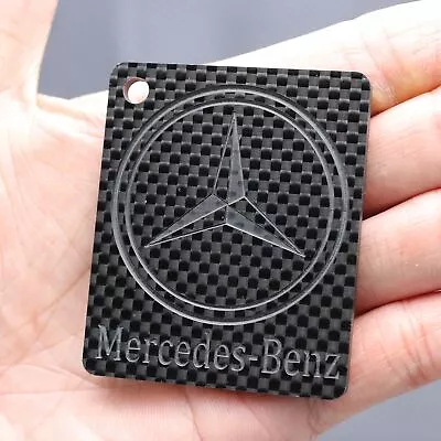 Mercedes-Benz 100% Carbon Fiber Automobile Motorcycle Keychain Keyring Gifts • $21.89