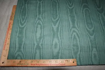 Green Moire Cotton Design Fabric Sewing Craft Quilting 1 Yd + 13   44 W • $18.99