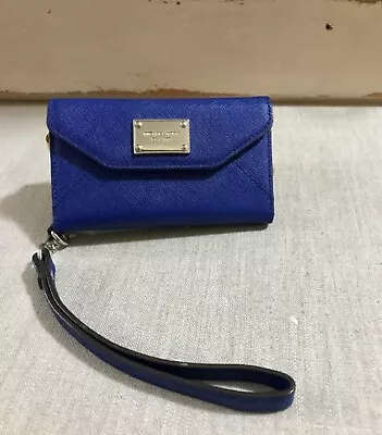 Michael Kors IPhone 5 Case Wallet Wristlet Blue • $11.99