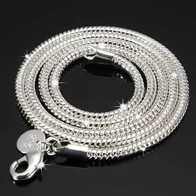 925 Sterling Silver Snake Chain Necklace 3MM 20'' Stunning • $4.74