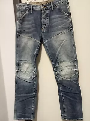 G-Star Raw Denim Men’s  Blue Elwood Tapered Button Fly Jeans Size 34 Leng 32 • $56.90