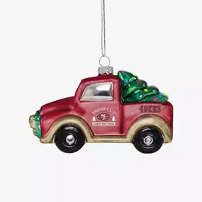 Team Christmas Tree Holiday Ornament - Blown Glass Truck Tree Logo • $17.99