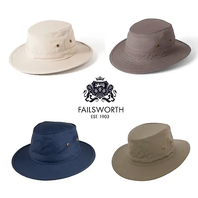 Failsworth Summer 100% Cotton Lightweight Traveller Fedora Hat Stone/Grey/Khaki • £32.95