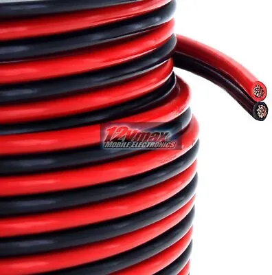 $58.99 • Buy 12 Gauge 100 FEET Stranded Copper Wire OFC AWG Bonded Cable Red/Black With Spool
