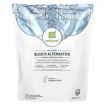 Bleach Alternative Powder Detergent Pods Fragrance Free 60 Loads 1 Lb 15.7 • $19.56
