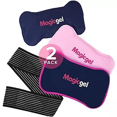 2 X Ice Packs For Sports Injuries With Adjustable Wrap-Around Strap | Flexible | • £17.83