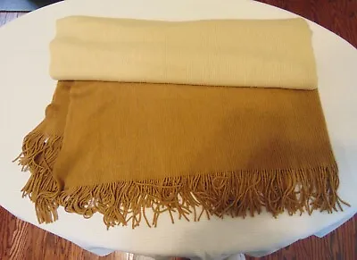Preowned MARTHA STEWART Collection Acrylic Fringe Throw Blanket Size:  62  X 77  • $24.99