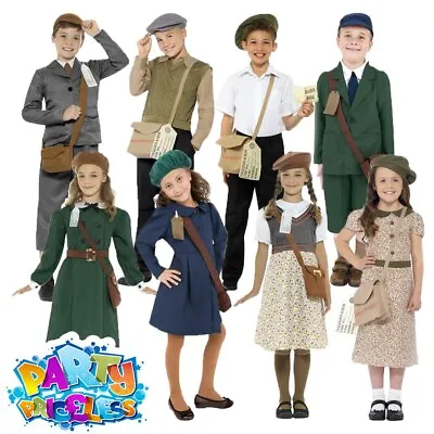 £11.99 • Buy Kids 1940s Costume WW1 WW2 World Book Week Day Boys Girls Fancy Dress Outfit