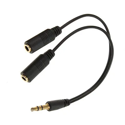 £2.49 • Buy 3.5mm Y Splitter Adapter Jack Cable For Earphone Headphone MIC Audio Extension  