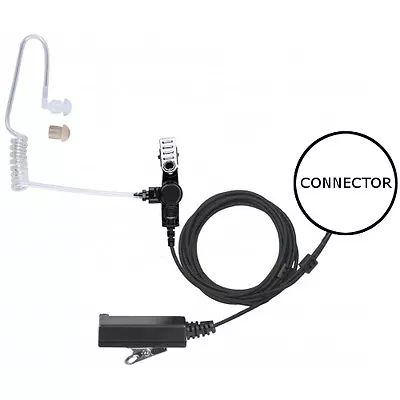 2-Wire Clear Tube Fiber Cord Earpiece Mic For Motorola EX GL GP PRO Series • $94.99