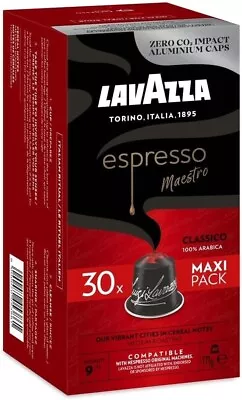 Lavazza Espresso Maestro Classico 30 Aluminium Coffee Capsules Nespresso Machi • $23.27