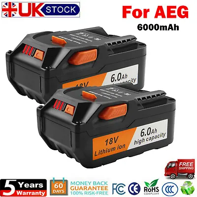 £59.99 • Buy 6.0AH 18V Li-ion Battery For AEG L1830R L1815R B1820R B1814G BS18G BSS18C BSB18C