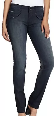 Vertigo Paris Size 29 Jeans Embellished Stretch Denim Dark • $29.99