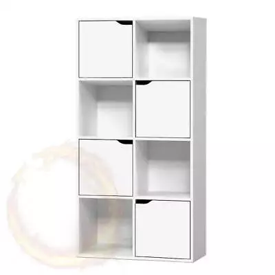 Artiss Display Shelf 8 Cube Storage 4 Door Cabinet Bookshelf Unit White • $113.28